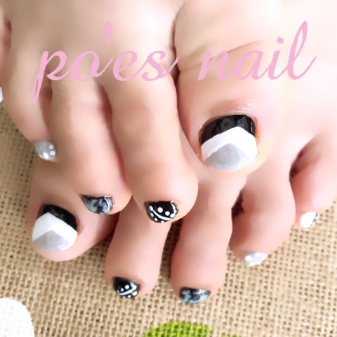 持ち込みデザインフットネイル 茅ヶ崎のネイルサロン パラジェル シェラック登録店 Po Es Nail ポエズネイル